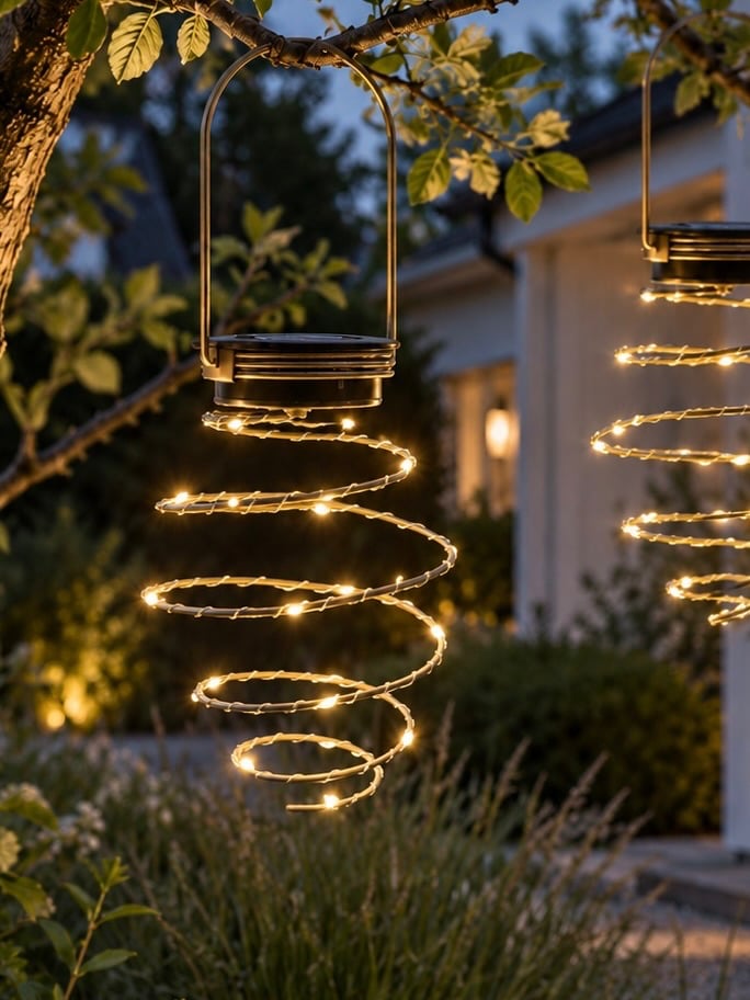 Spirale GOLDEN avec panneaux solaires - 2 pcs.
