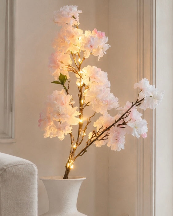 Branche de cerisier japonais lumineuse - Rose
