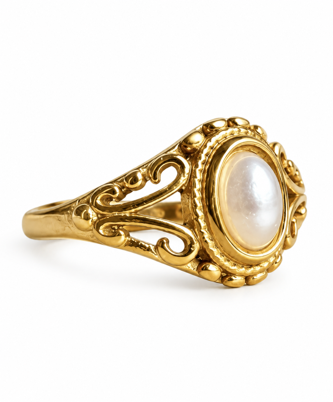 Bague Hannah plaquée or - Résistante à l'eau