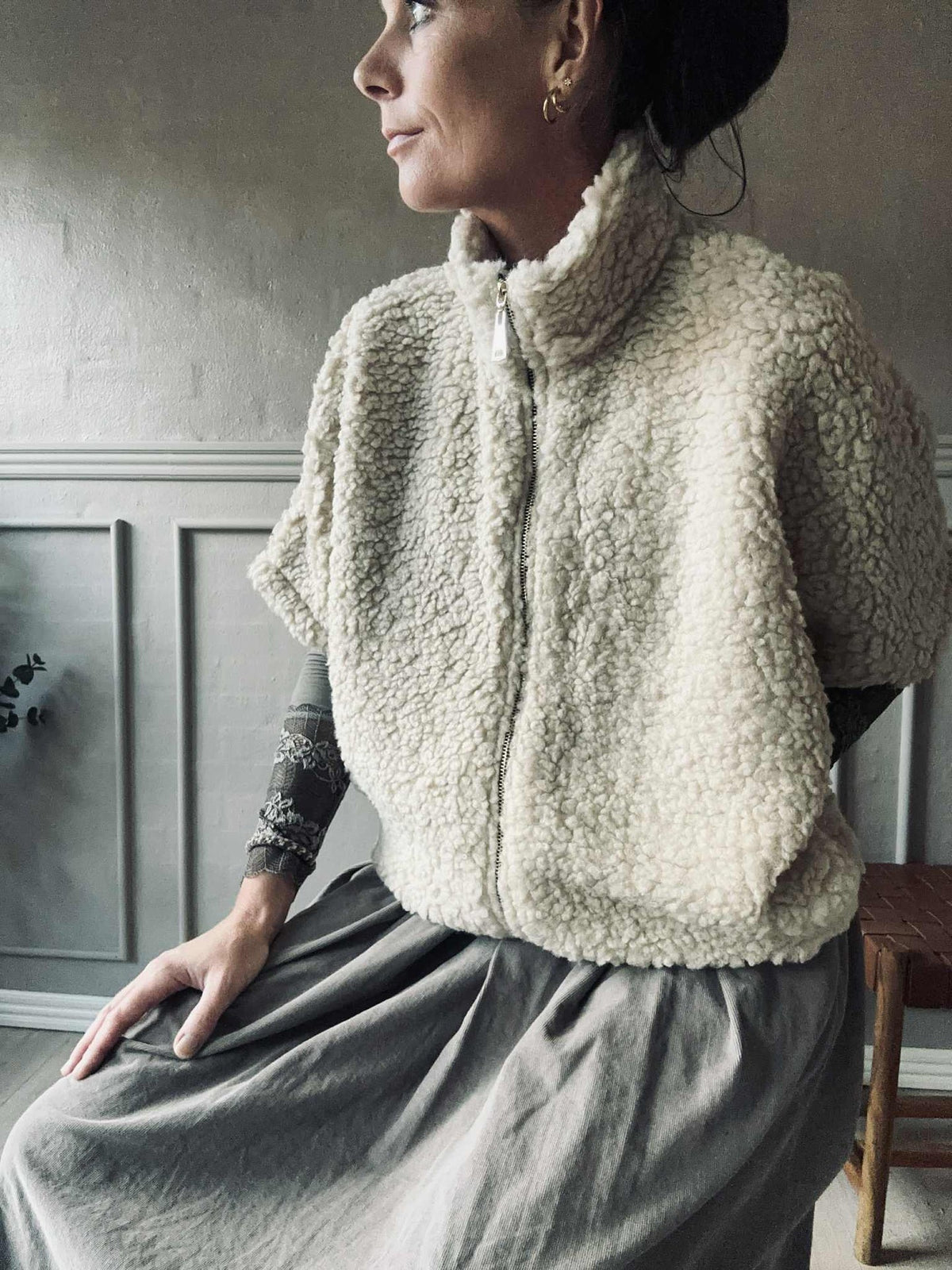 Veste Teddy beige