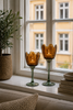 Bougeoir flower - Ambre / vert