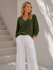 Pull Dagmar qualité ultra douce – Army