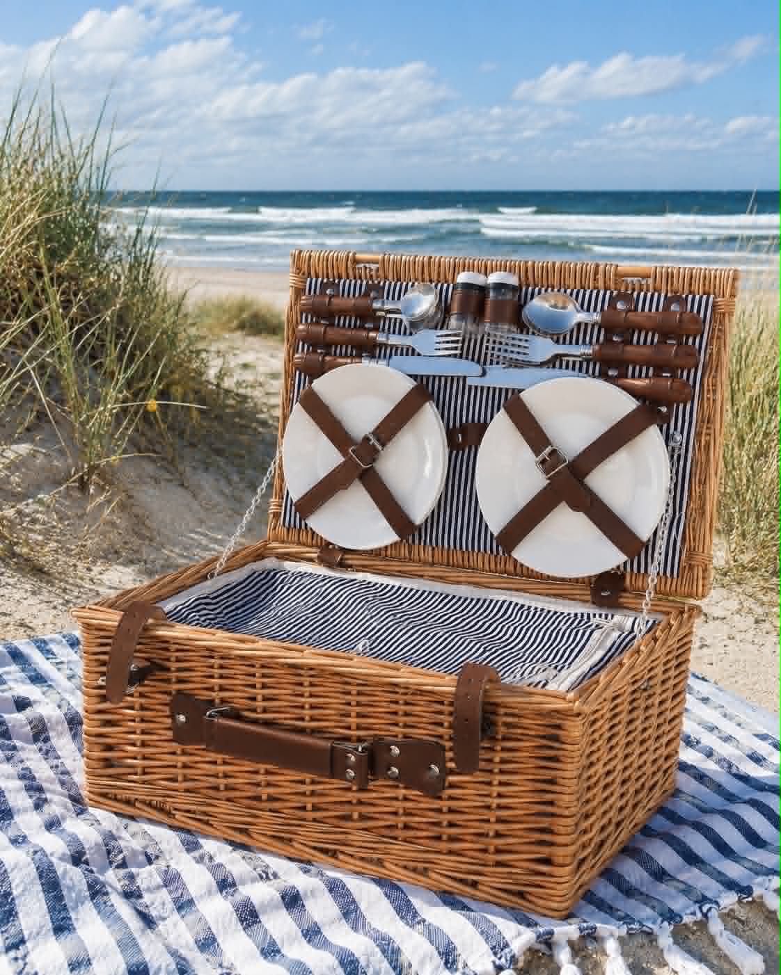 Panier pique-nique avec contenu pour 4 personnes - DELUXE