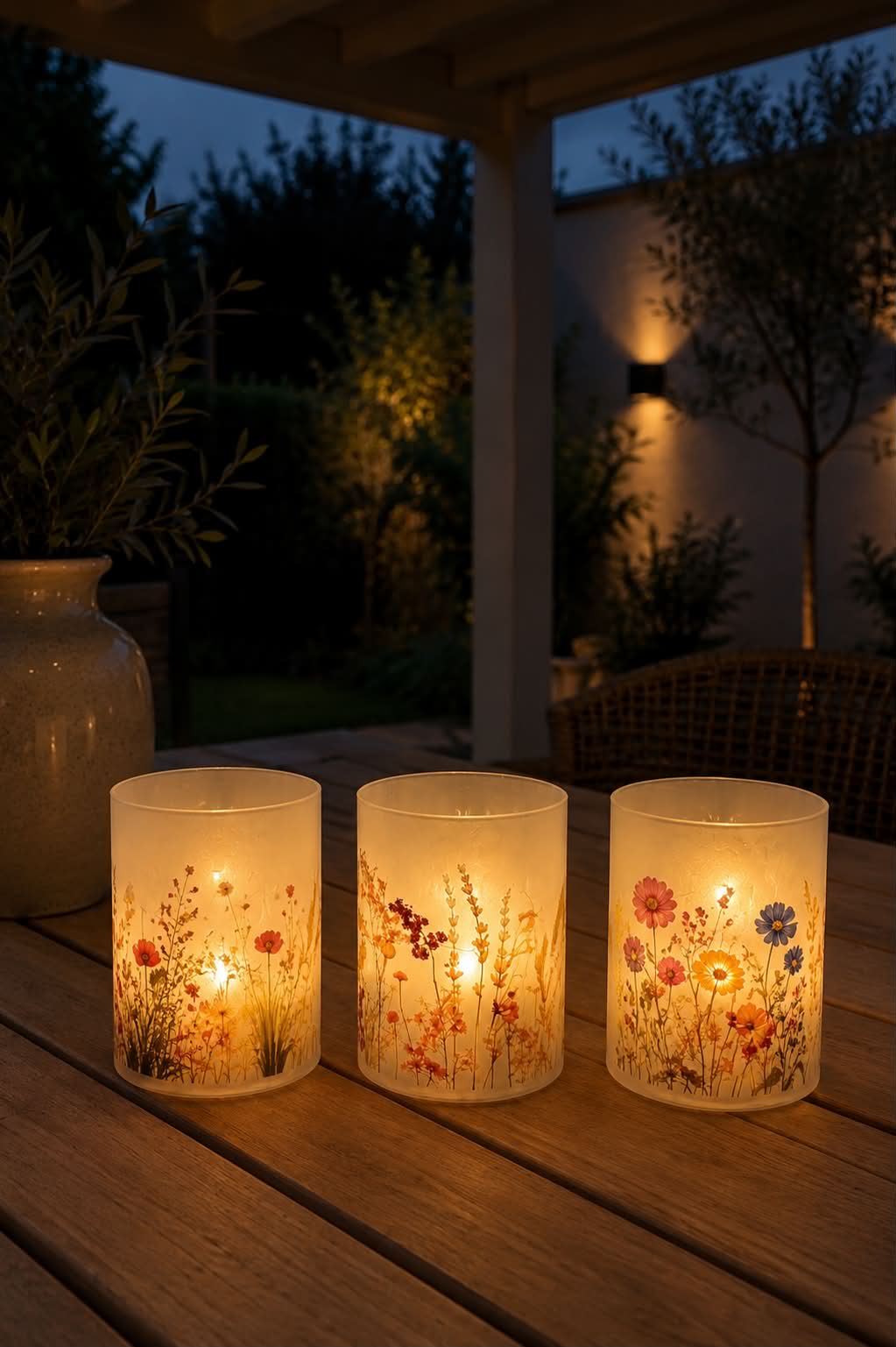 Lampe FLORA - Violet / rose