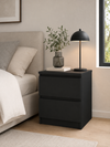 Table de chevet - Black 2 tiroirs
