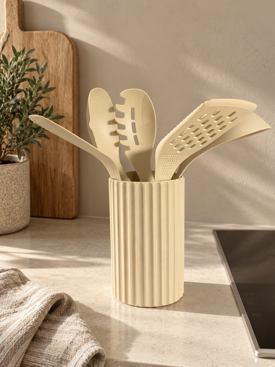 Ustensiles de cuisine avec support - Latte