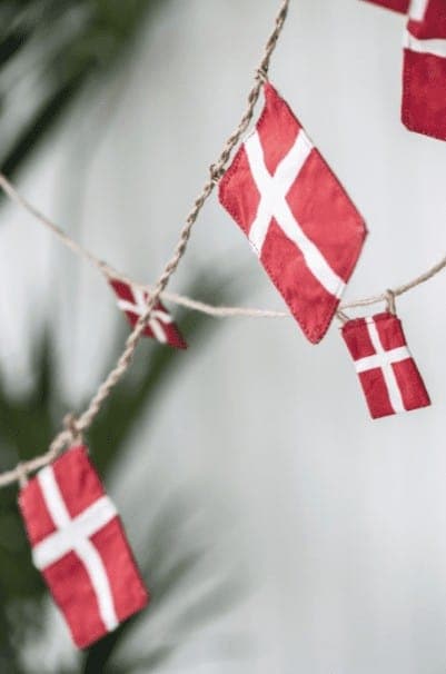 Flagranke m/10 store flag Dannebrog - VIAMAJA.DK