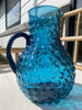 Carafe en verre à pois - Bleue