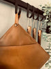 Manique avec poche, cuir naturel