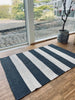 Tapis de sol en coton - 60x90 cm charbon / naturel