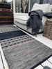 Tapis en cuir - Motif noir - 70x200cm