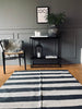 Tapis – Anthracite / Naturel rayé 120x180cm