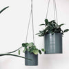 Cache-pot suspendu - Métal gris - Petit