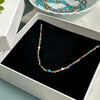 Collier Hollie blue plaqué or 18K – Résistant à l’eau