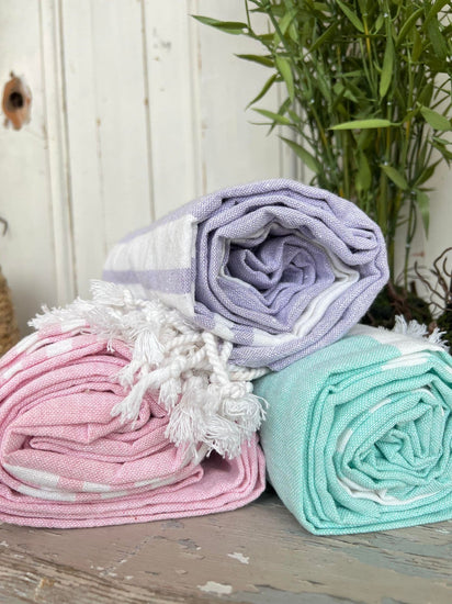 Hammam håndklæde - Pastel lilla Økotex - VIAMAJA.DK