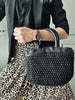 Sac à main en cuir tressé Black – Longue bandoulière incluse