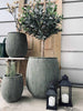 Ensemble de pots de jardin en ciment vert - 3 tailles