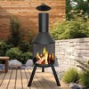 Brasero de jardin en acier noir