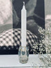 Grand bougeoir diamant en verre couleur champagne