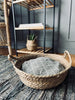 Panier pour chien / chat en coloris naturel avec coussin - Moyenne