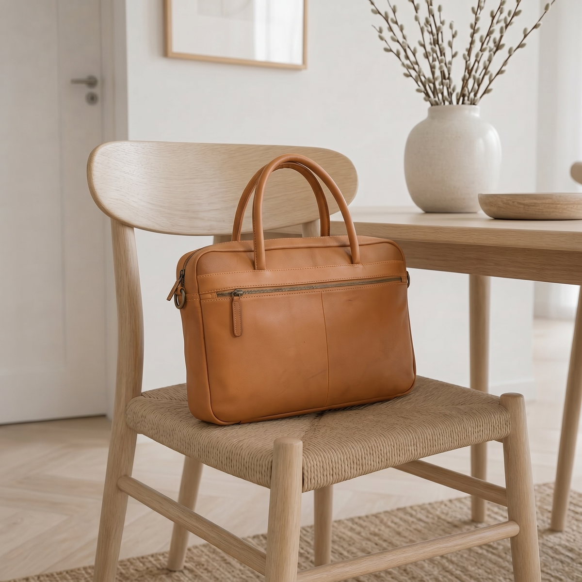 Sacoche ordinateur - Faust cognac