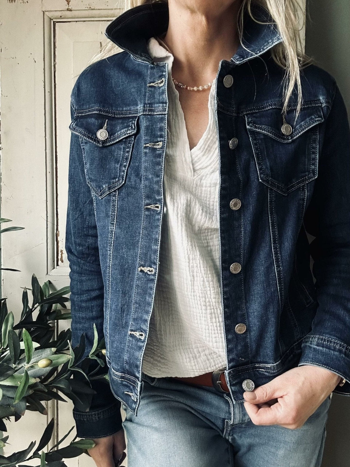 Jakke Denim dark - VIAMAJA.DK