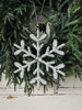 Suspension de Noël 15cm Flocon de neige White mix