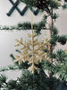 Suspension de Noël flocon de neige mix doré