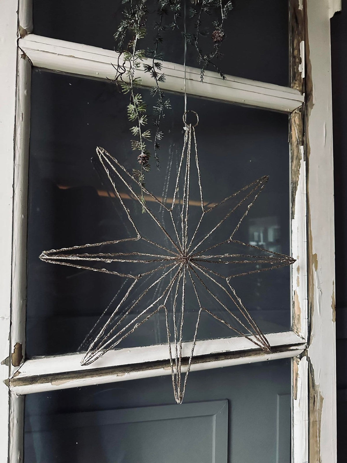 Julestjerne med LED Lys 40cm - timerfunktion - VIAMAJA.DK