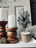 Sapin de Noël avec neige - guirlande LED
