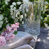Carafe en verre transparent
