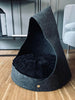 Niche pour chat avec coussin - Noir / Anthracite