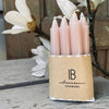 Lot de 10 bougies chandelles Malva Rose