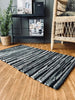 Tapis en chiffons / Tapis de bain – mélange noir