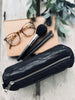 Kosmetik - trousse en cuir noir