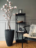 Pot en plastique - rainuré anthracite H 60 cm