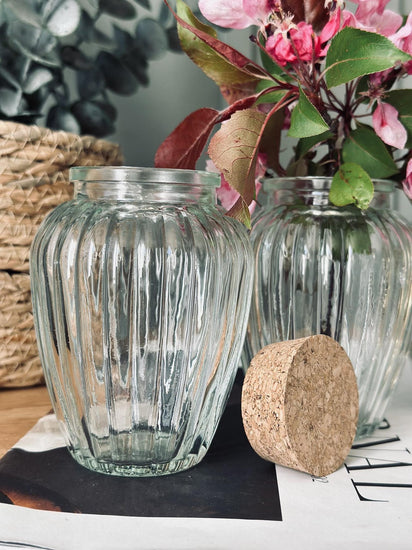 Krydderiglas m. kork 80 ml – pakke med 6 stk - VIAMAJA.DK