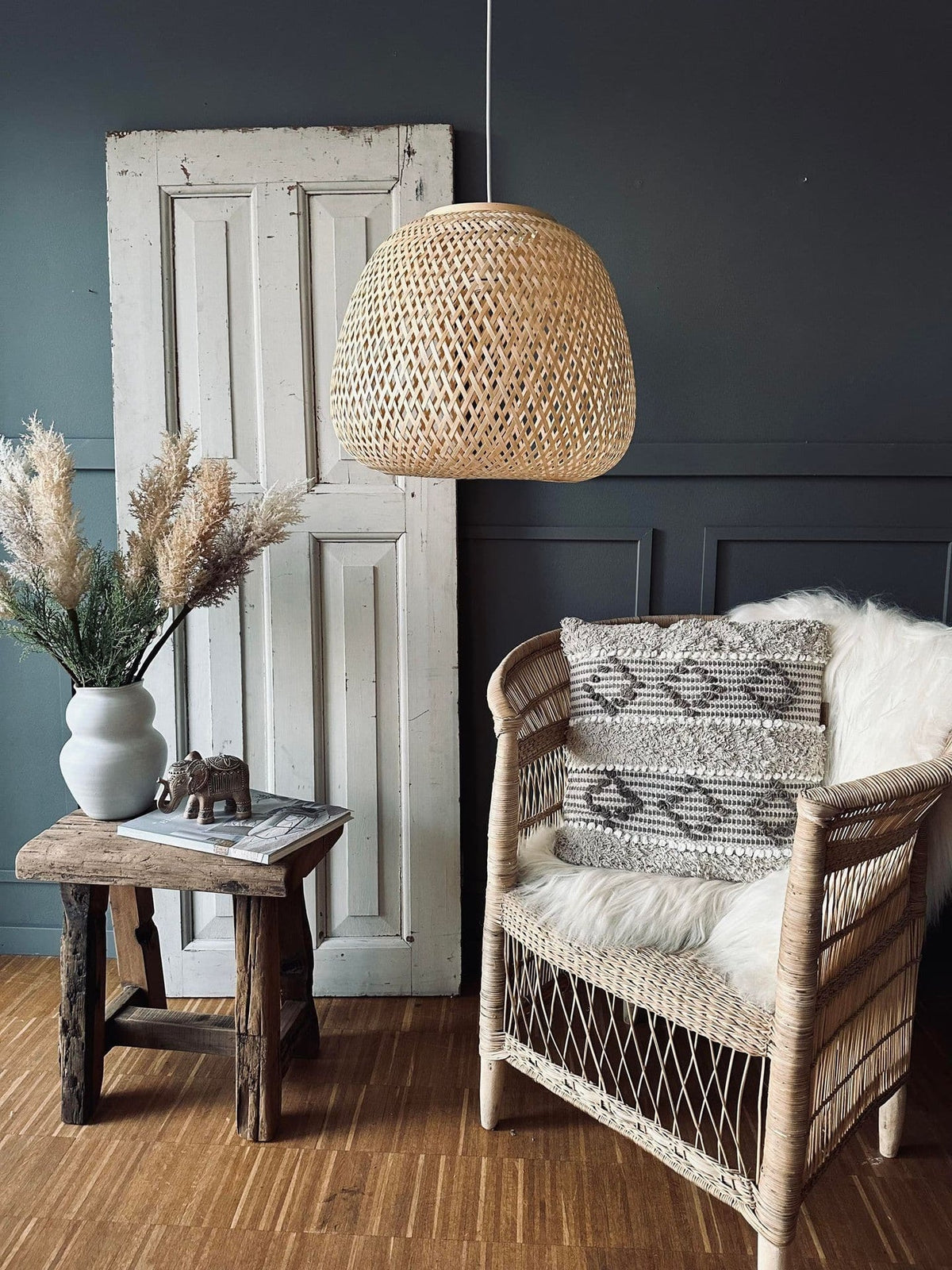 Lampe bambus – Dia 45cm - VIAMAJA.DK