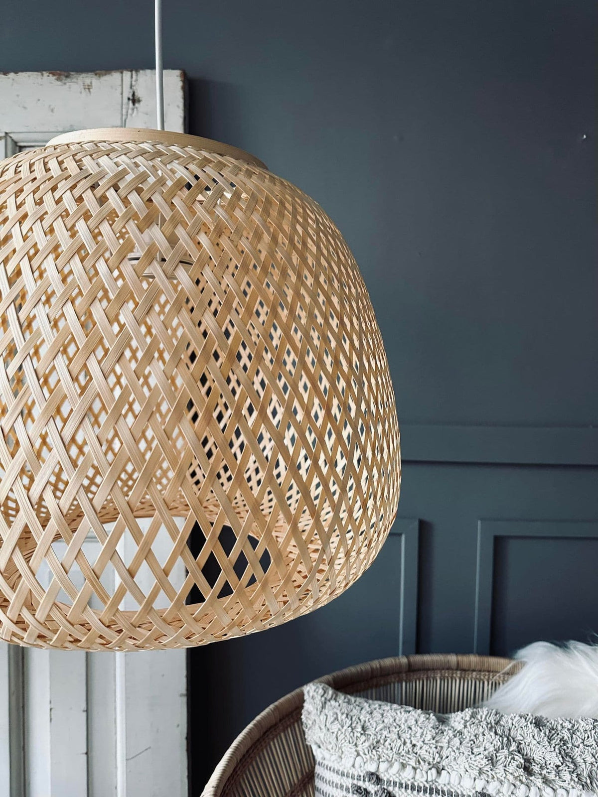 Lampe bambus – Dia 45cm - VIAMAJA.DK