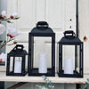 Lot de lanternes de 3 pièces - métal noir
