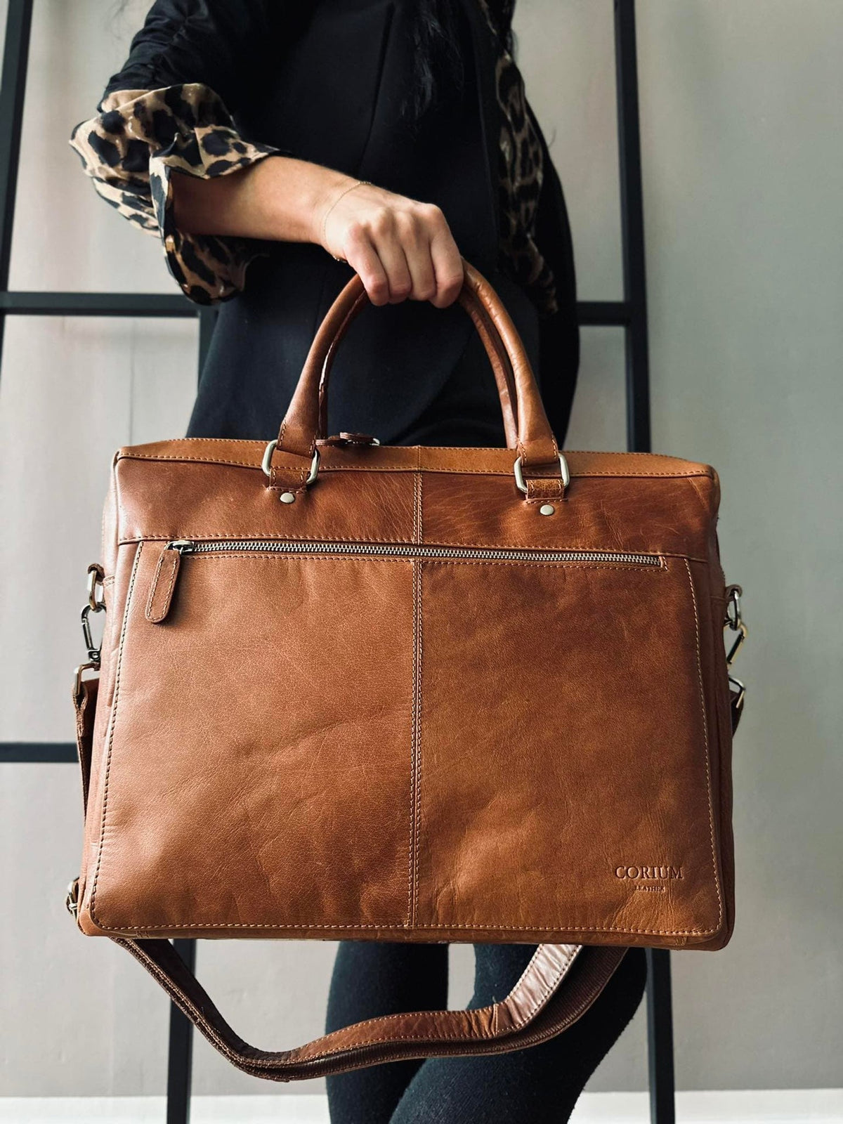 Laptop / arbejdstaske Maisy Cognac - VIAMAJA.DK
