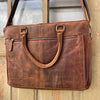Sacoche pour ordinateur portable - Cognac recyclé