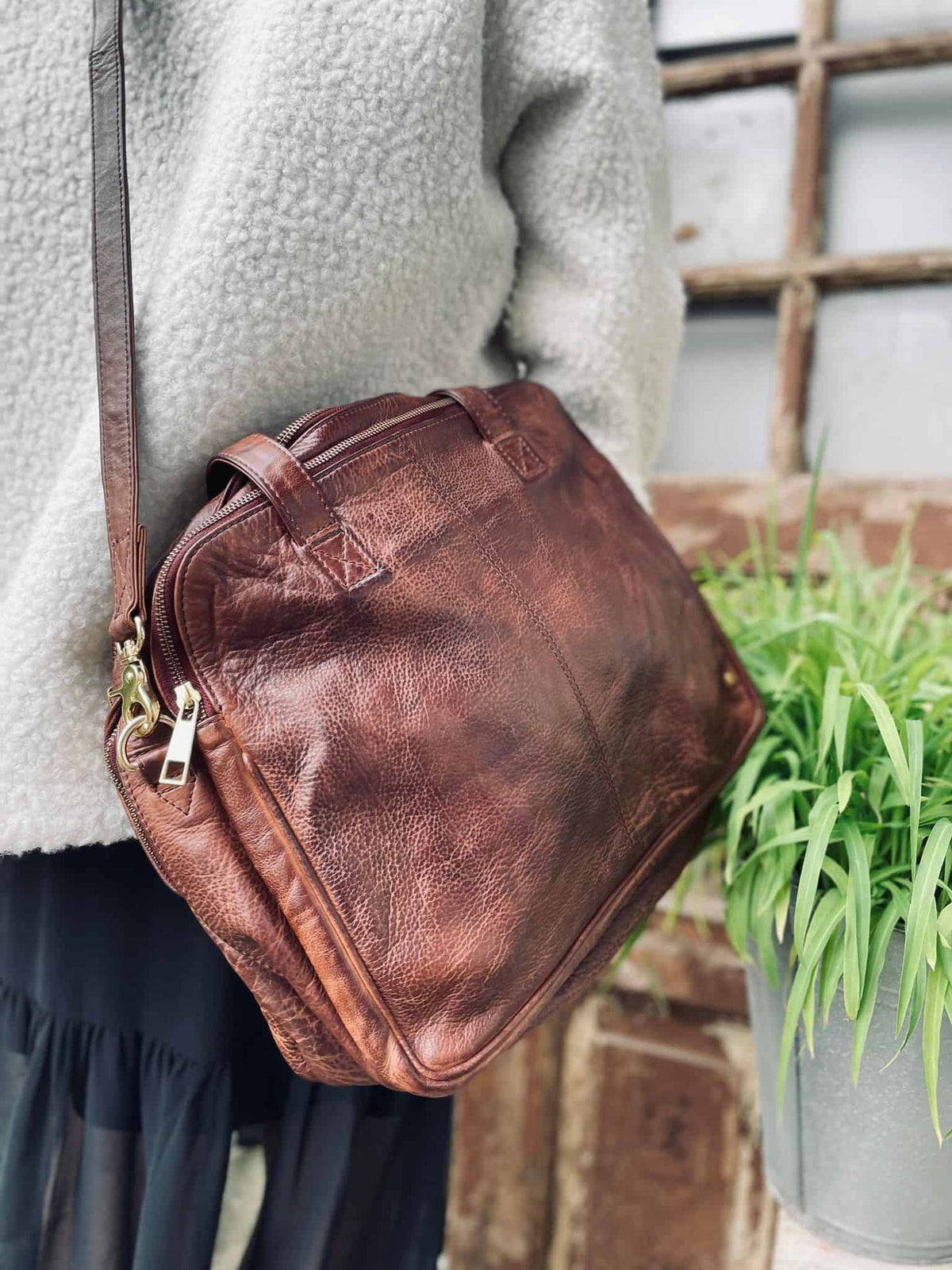 Laptop taske i blødt skind // Brandy Deluxe - VIAMAJA.DK