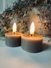Bougies chauffe-plat LED 2 pcs - cire sable