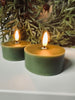 Bougies chauffe-plat LED JUMBO - 2 pcs cire olive