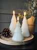 Sapins de Noël LED 3 pcs avec télécommande Blanc