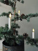 Bougies LED pour sapin de Noël cire 10 pcs avec télécommande
