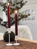 Chandelles LED torsadées - lot de 2 rouges 25 cm