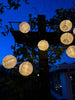 Guirlande lumineuse solaire LED Mary, 20 boules blanches