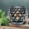 Bougeoir Lotus – verre ambré